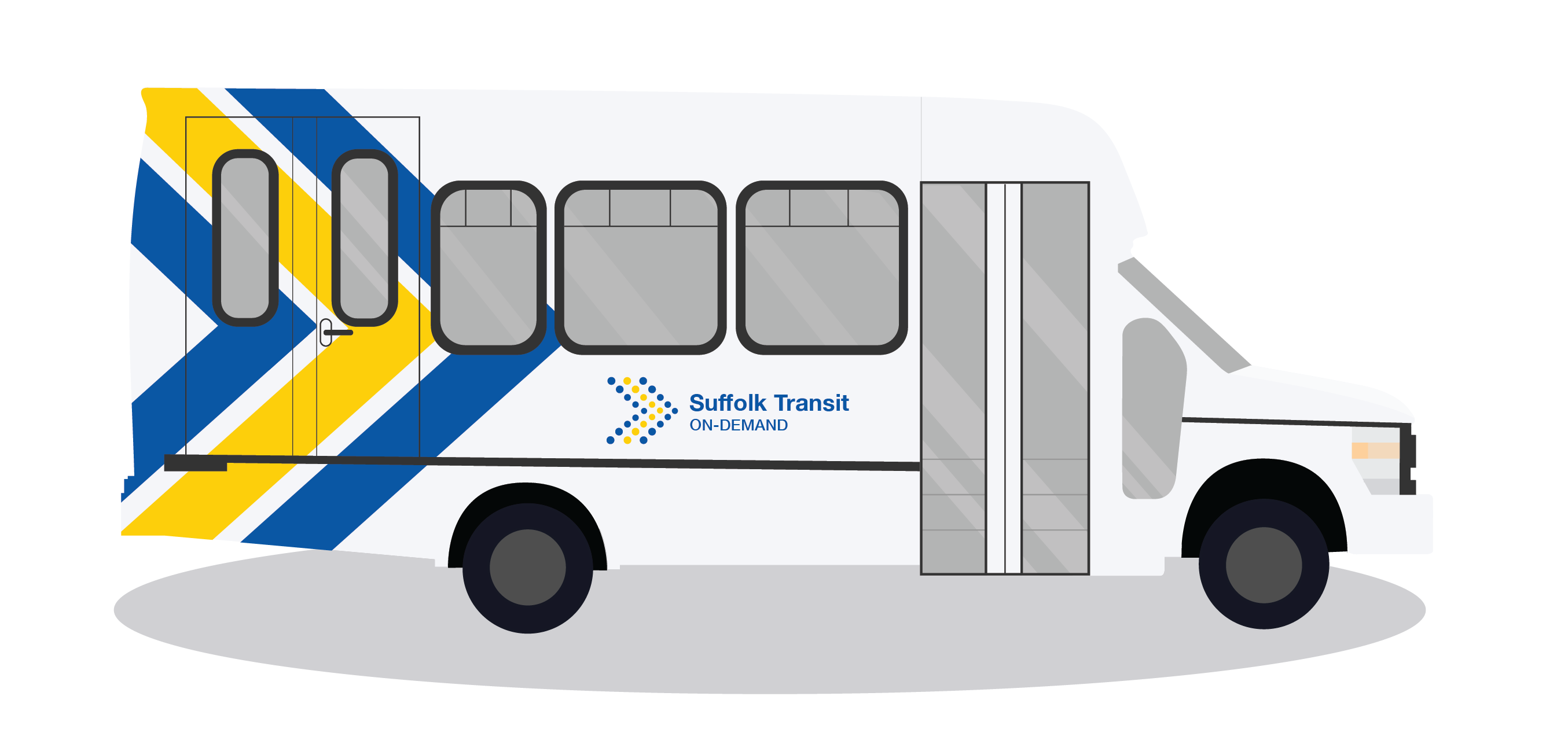van with Suffolk Transit logo